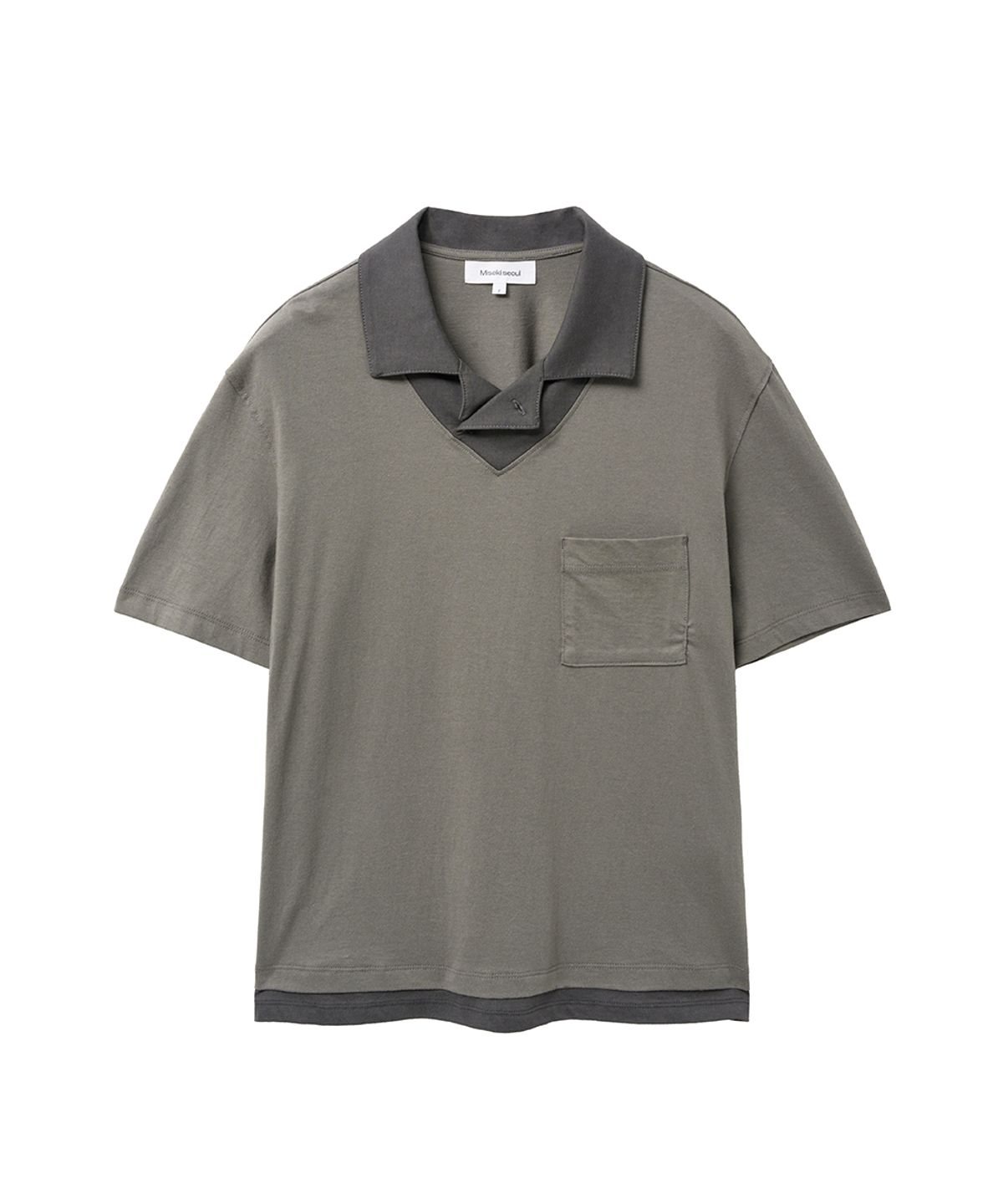 미세키서울 맨(MISEKISEOUL MEN) Layered pk t-shirt TAUPE