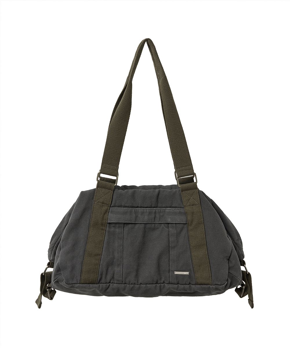 MUSINSA公式 | MISEKISEOUL MEN Multi pocket boston bag CHARCOAL
