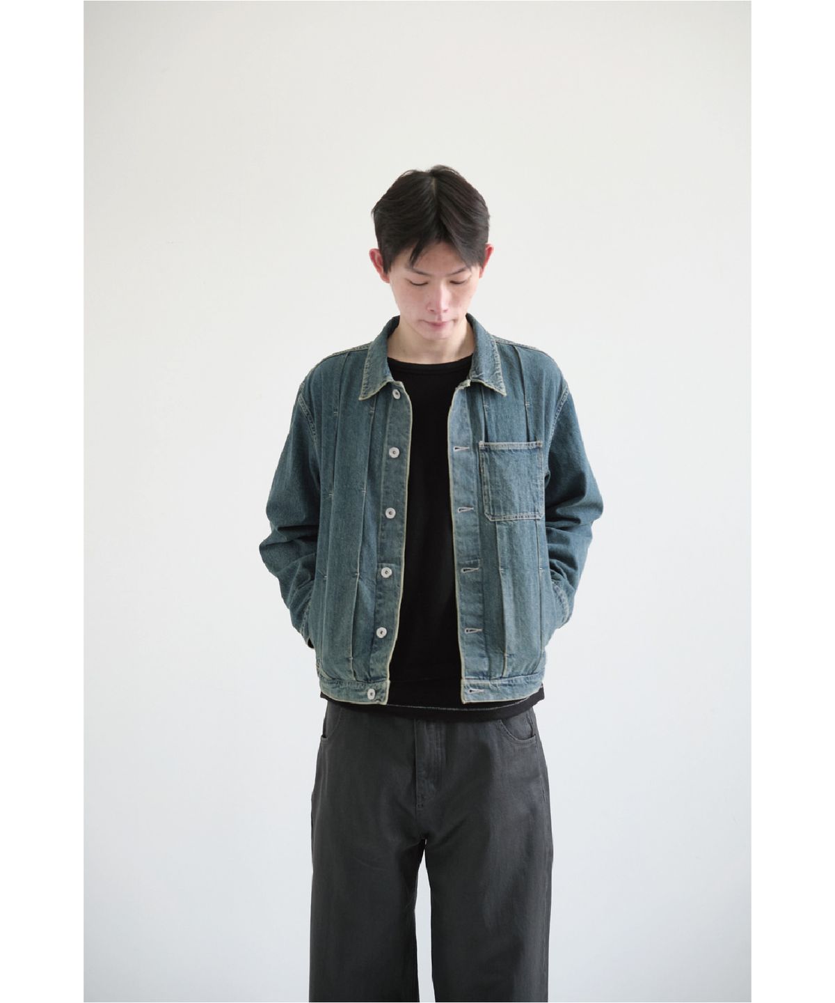 해칭룸(HATCHINGROOM) Trucker Jacket Vintage Blue