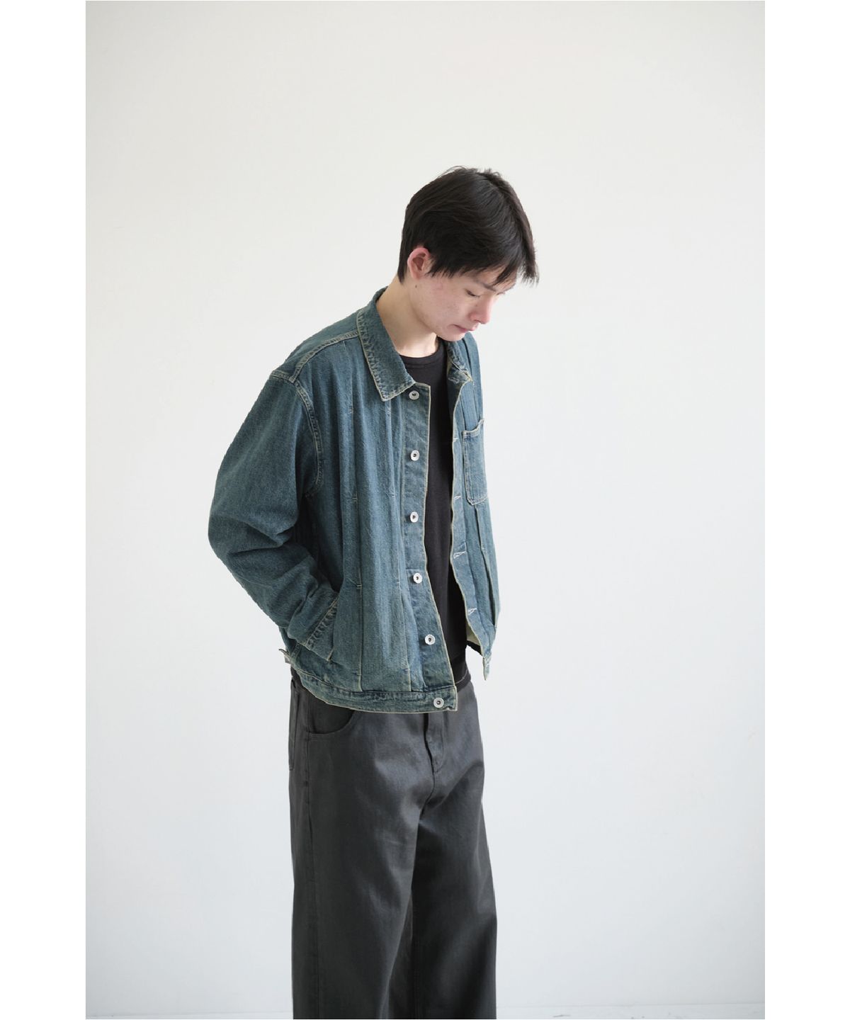 해칭룸(HATCHINGROOM) Trucker Jacket Vintage Blue