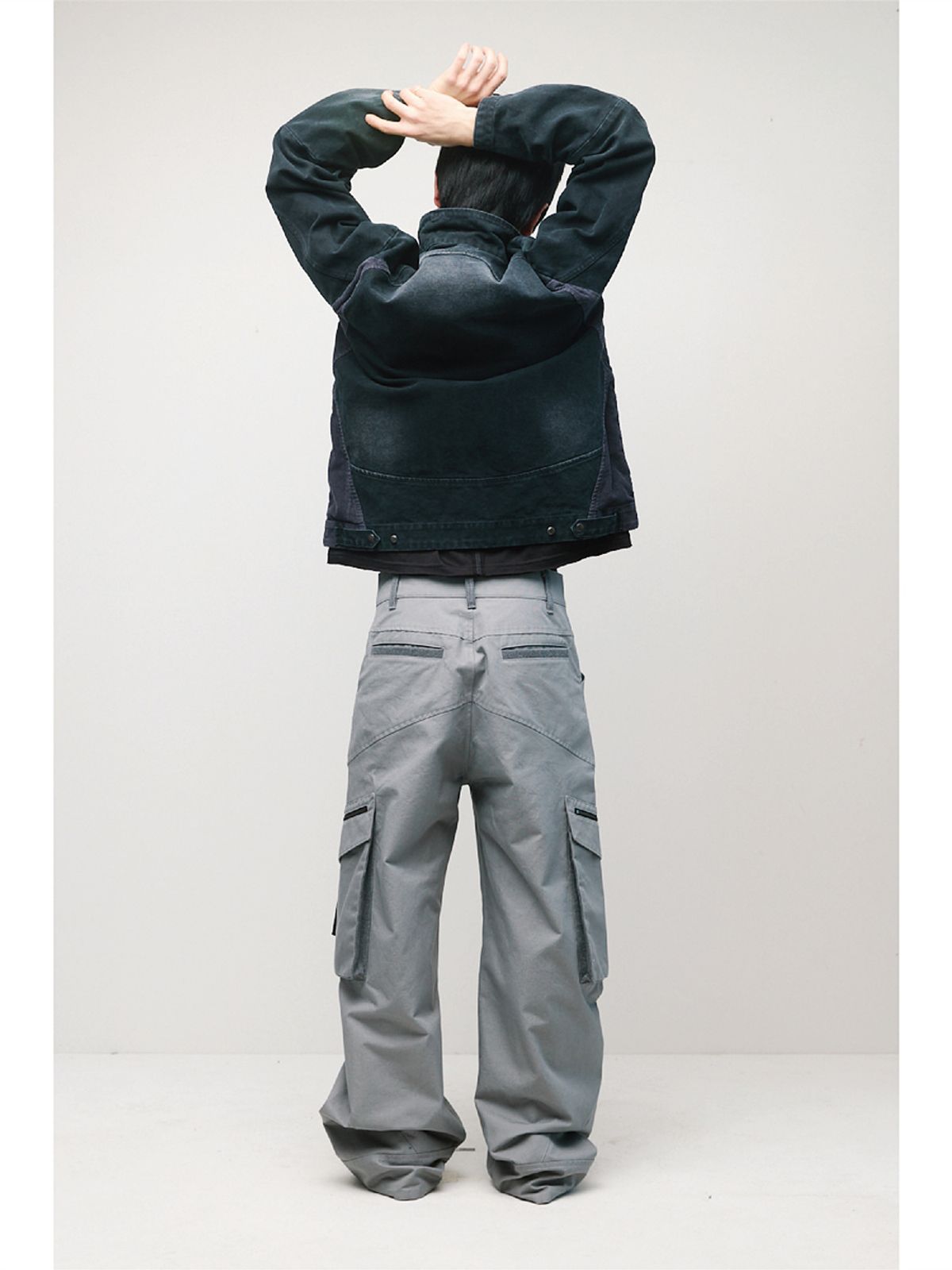 해칭룸(HATCHINGROOM) Canvas Work Jacket Faded Black