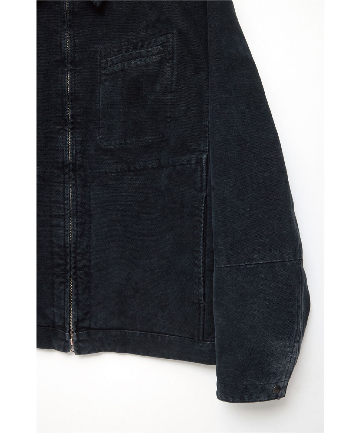 해칭룸(HATCHINGROOM) Canvas Work Jacket Faded Black