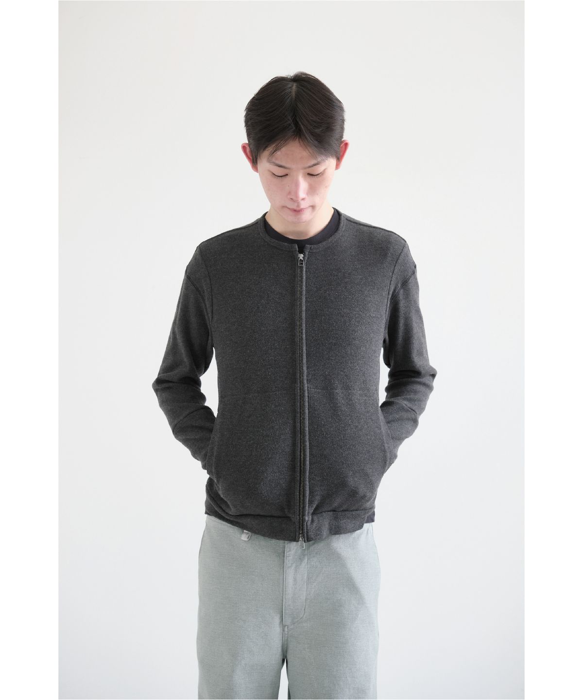 해칭룸(HATCHINGROOM) Layer Cardigan V2 Charcoal