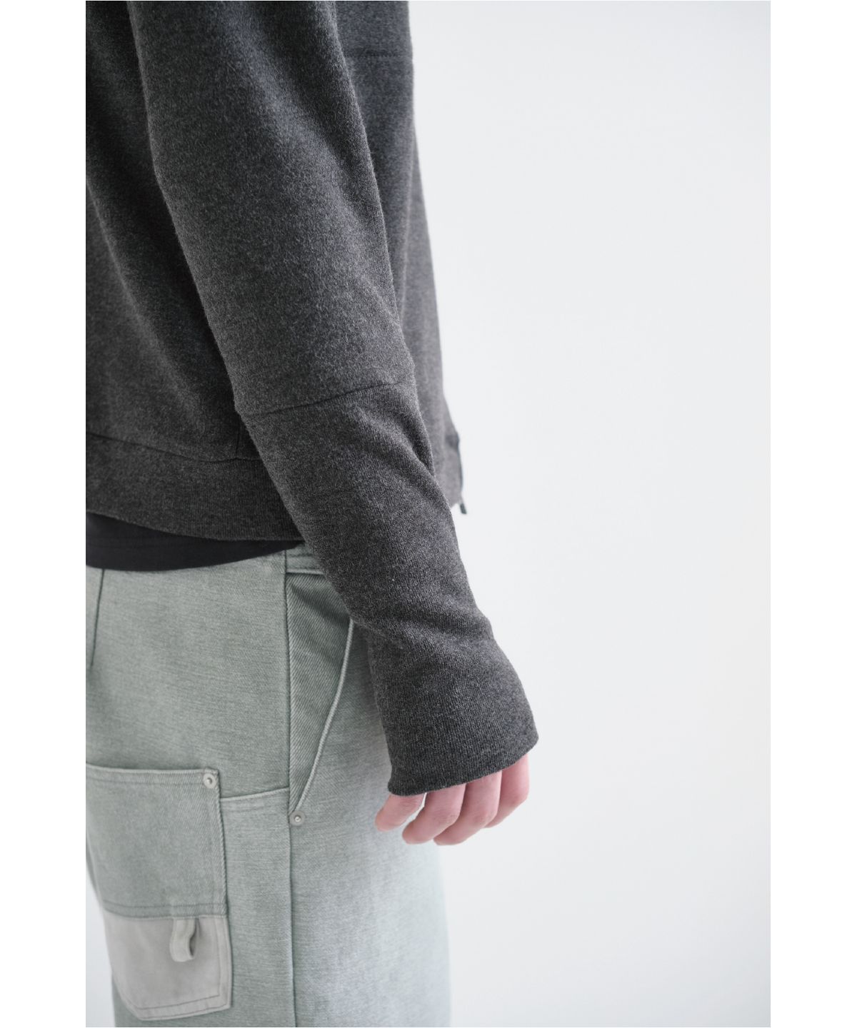 해칭룸(HATCHINGROOM) Layer Cardigan V2 Charcoal