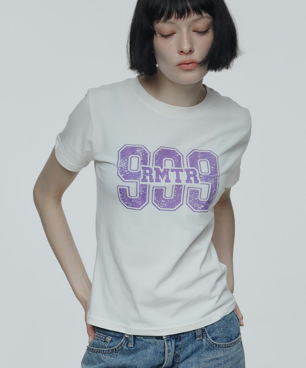 로맨티누어(ROMANTINUER) Vintage 999 T-Shirt (Ivory)
