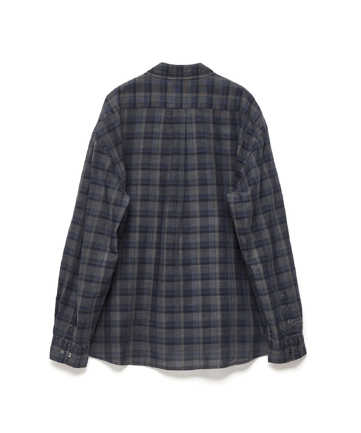 해칭룸(HATCHINGROOM) Classic Shirt Dyed Blue/Charcoal