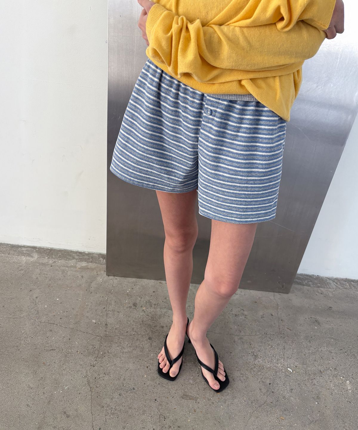 포에트서울(POETSEOUL) Cozy Stripe Shorts_blue