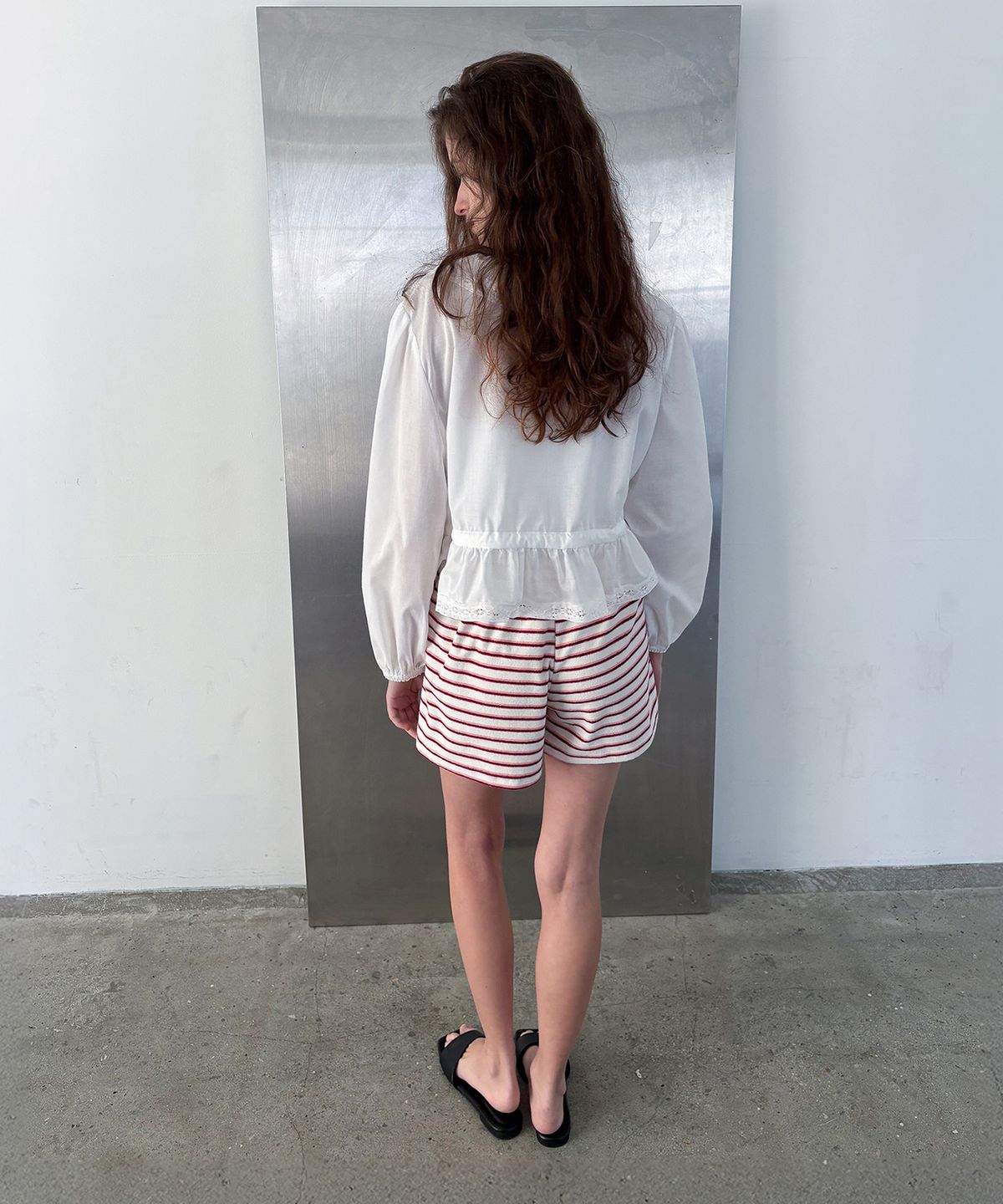 포에트서울(POETSEOUL) Cozy Stripe Shorts_red