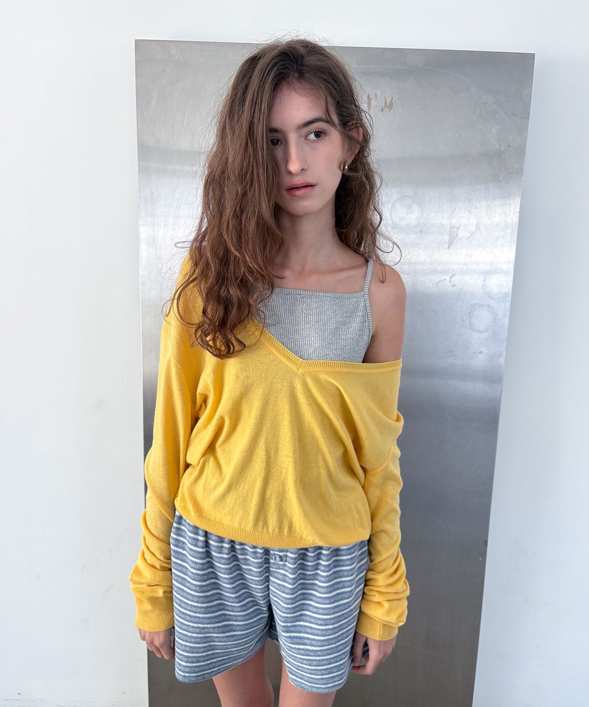 포에트서울(POETSEOUL) Deep V knit_yellow