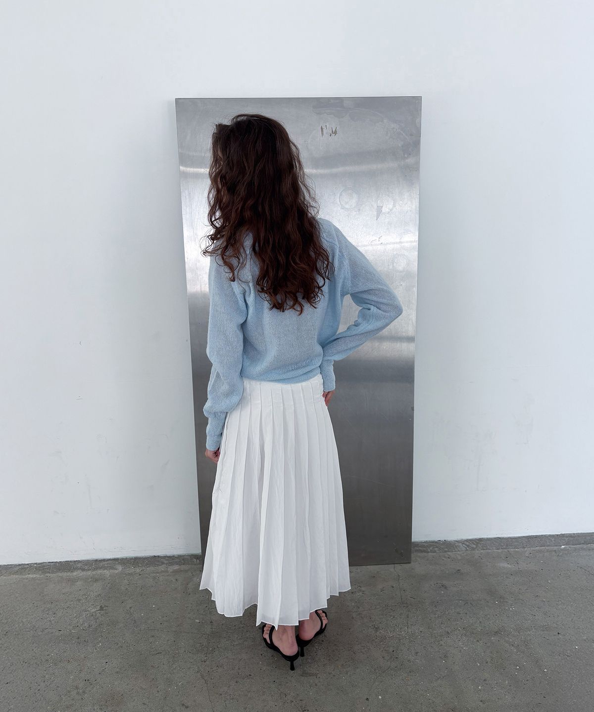 포에트서울(POETSEOUL) signature alpaca cardigan_ice blue