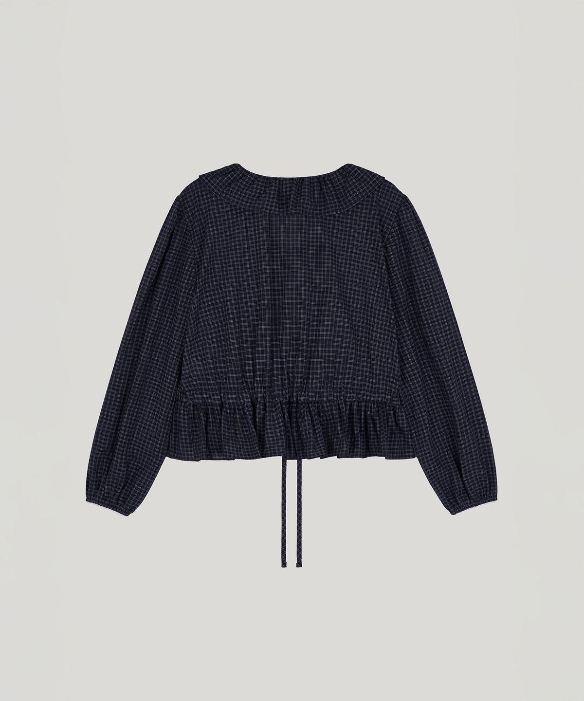 포에트서울(POETSEOUL) Voluminous Blouse_check navy