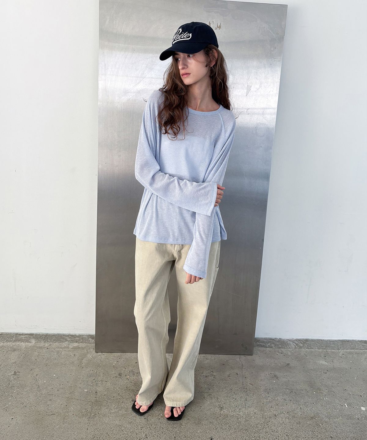 포에트서울(POETSEOUL) airy raglan t-shirt_ice blue