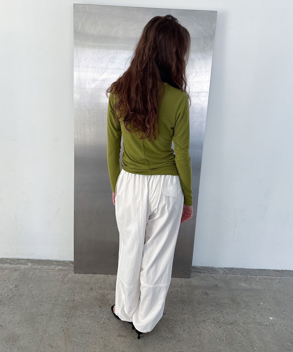 포에트서울(POETSEOUL) wool line t-shirt_olive
