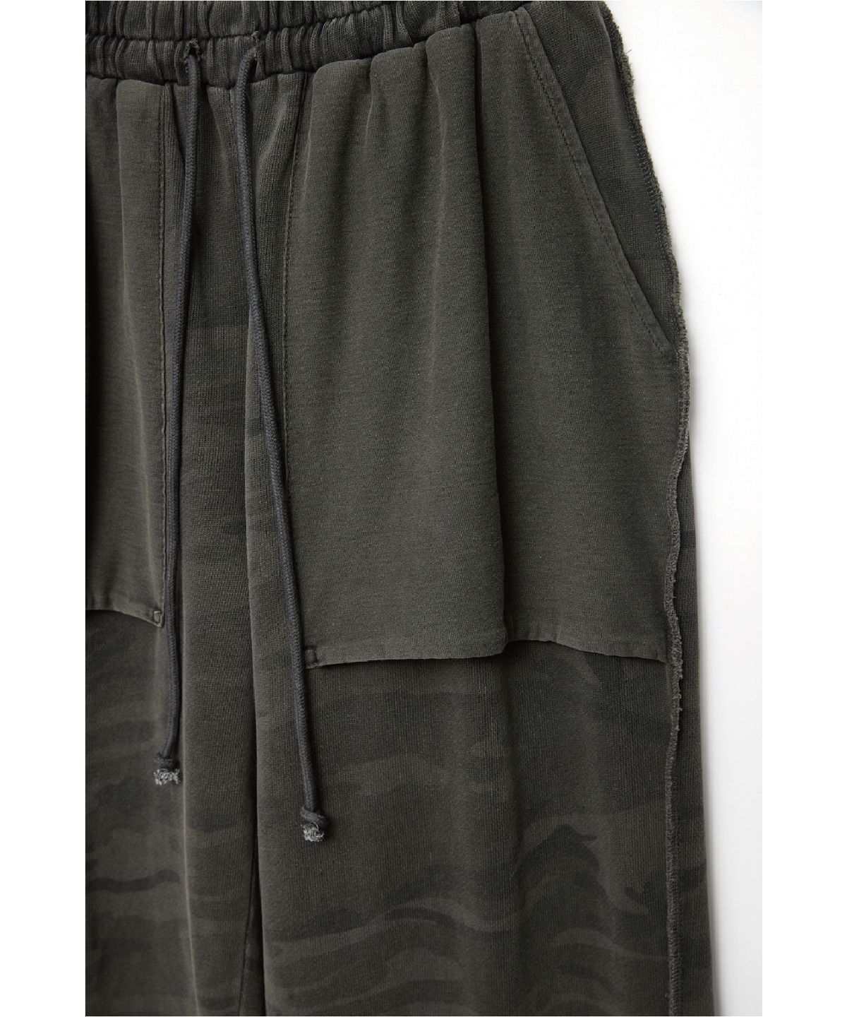 해칭룸(HATCHINGROOM) Reverse Sweat Pants Camo Dark Khaki