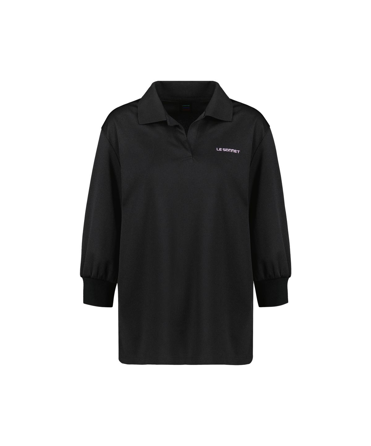 르쏘넷(LESONNET) 심플 폴로셔츠_블랙