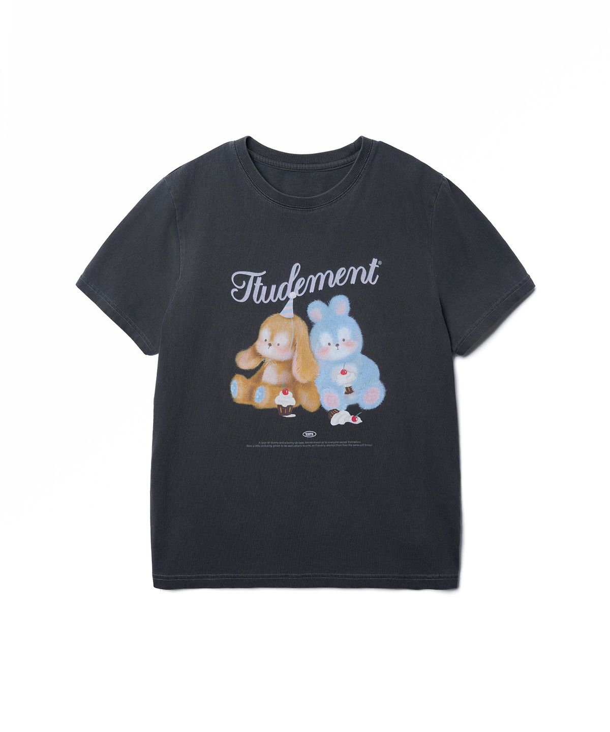 튜드먼트(TTUDEMENT) TTUDDI FRIENDS T-SHIRT_CHARCOAL