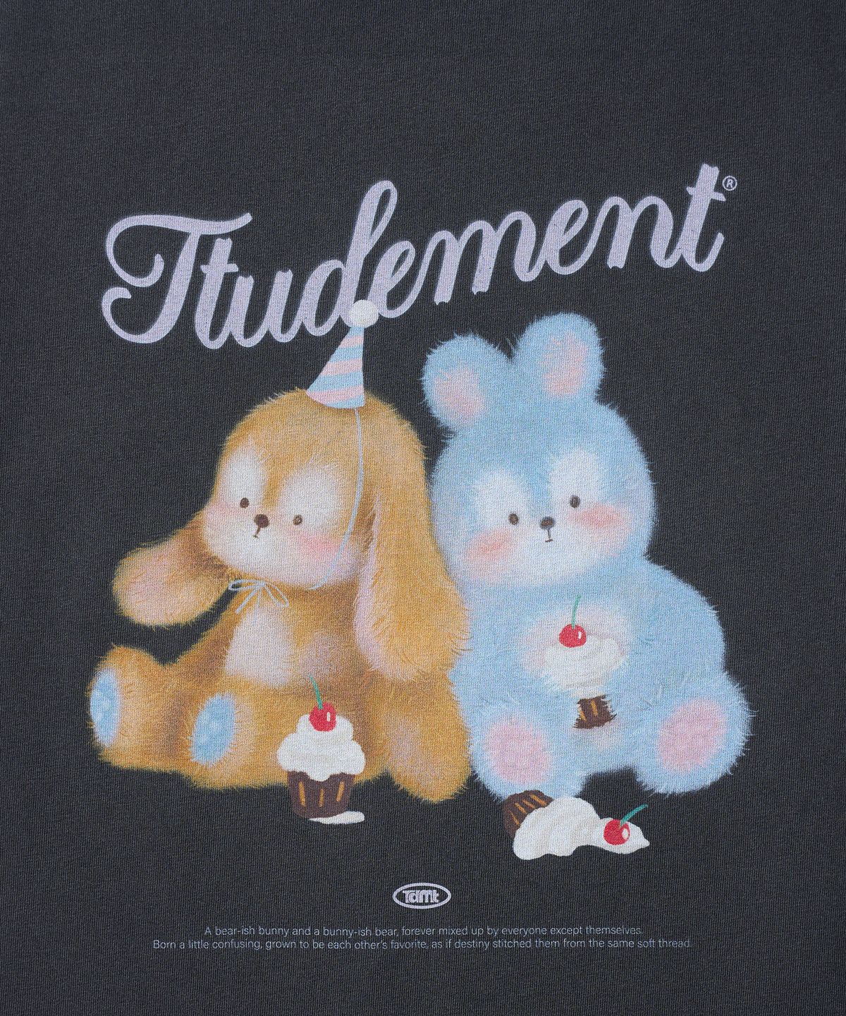 튜드먼트(TTUDEMENT) TTUDDI FRIENDS T-SHIRT_CHARCOAL