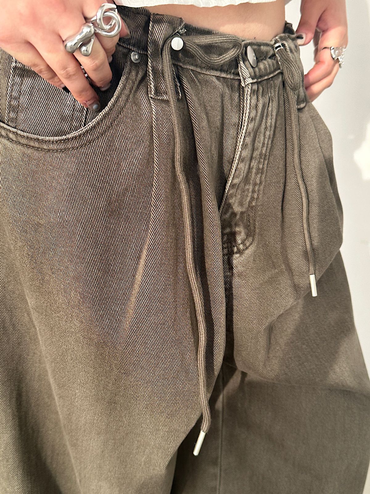 아포엠(APOEM) Stopper Wide Denim Pants (2C)