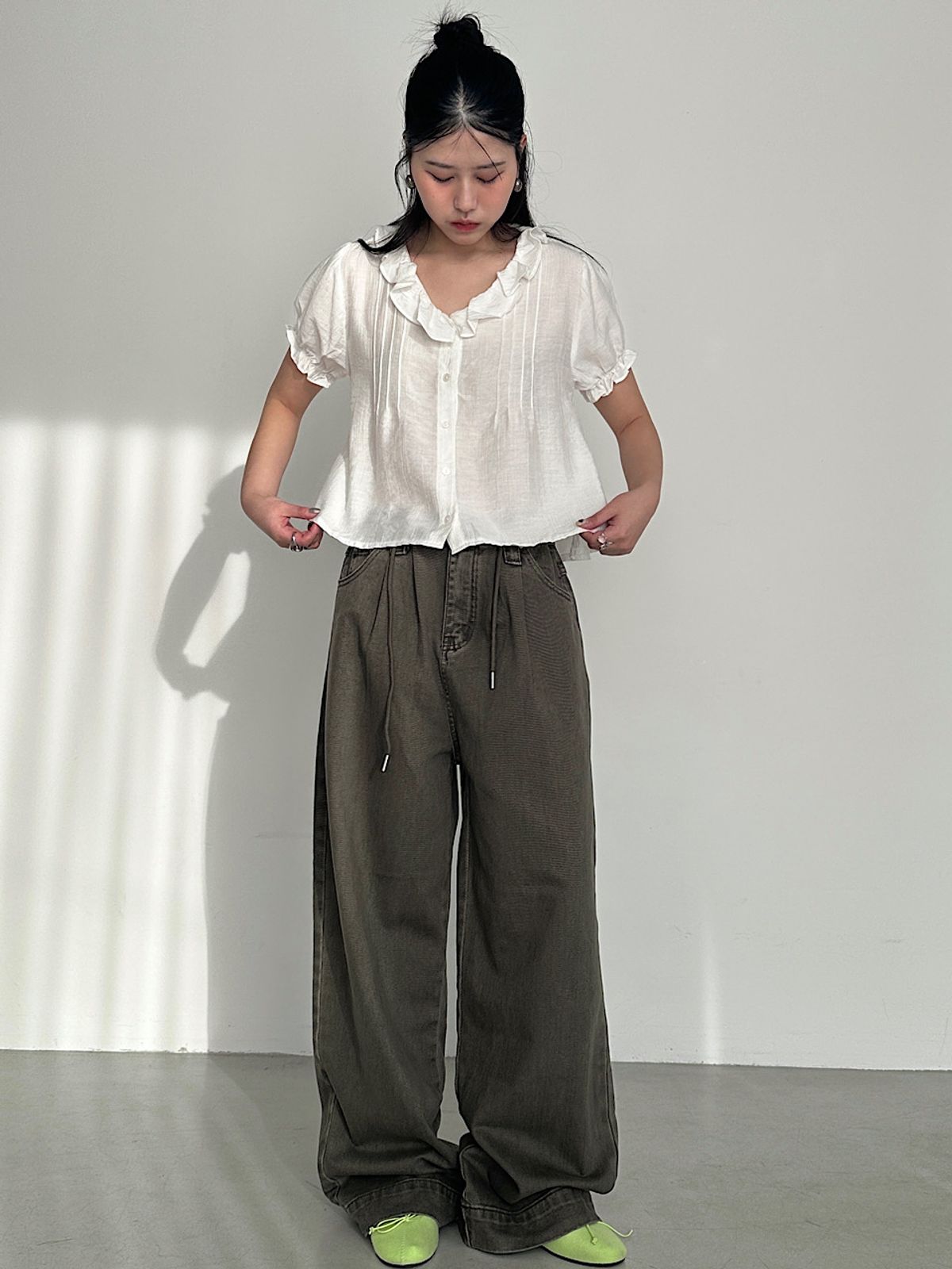 아포엠(APOEM) Stopper Wide Denim Pants (2C)