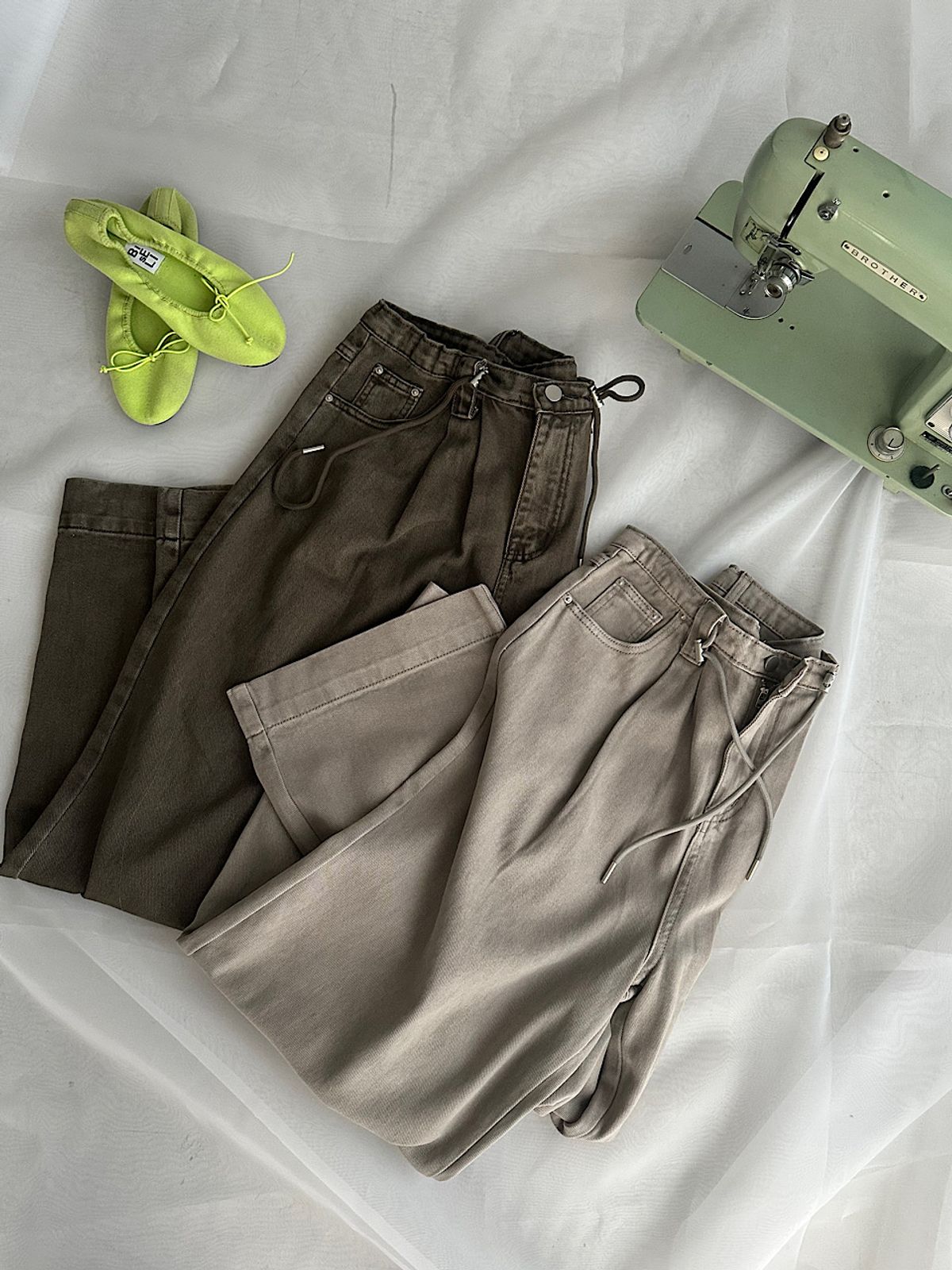 아포엠(APOEM) Stopper Wide Denim Pants (2C)