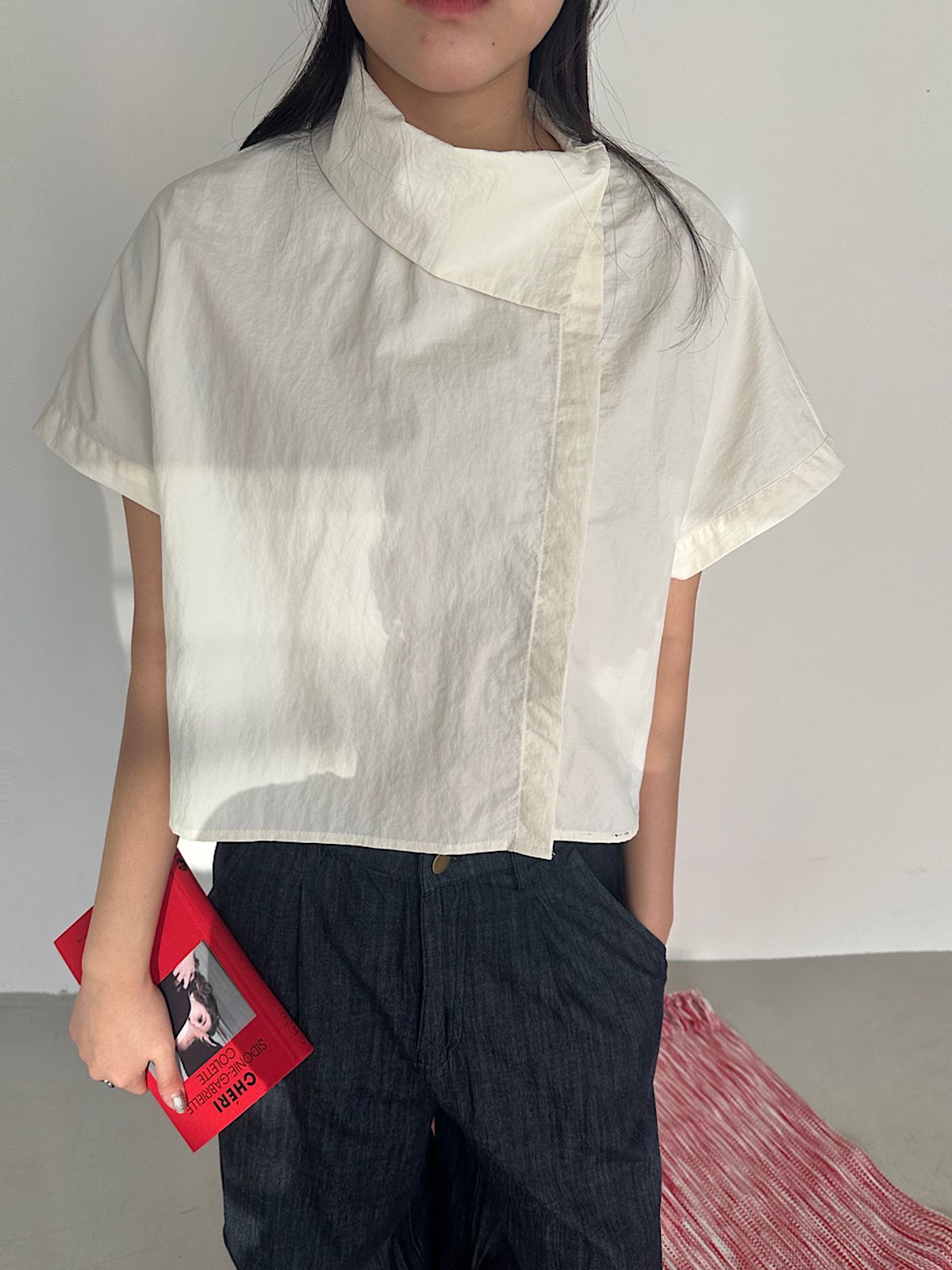 아포엠(APOEM) Arc Nylon Blouse (3C)