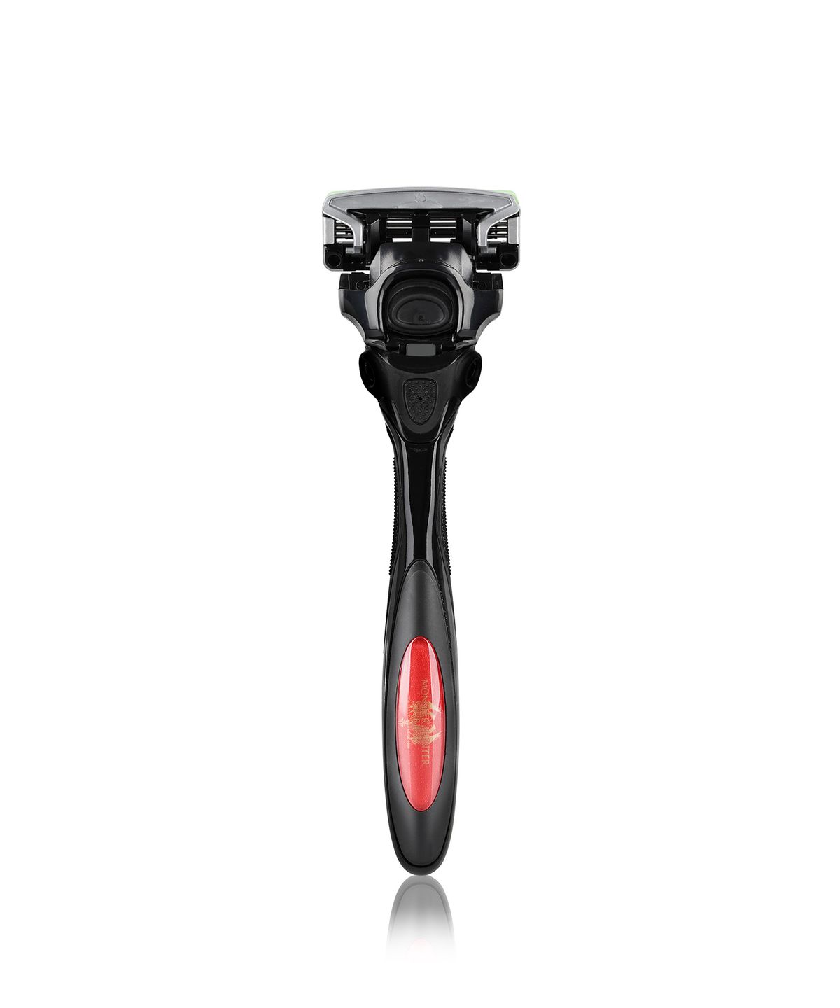 쉬크(SCHICK) [몬스터헌터 에디션]하이드로5 5중날 스킨프로텍트 센서티브 면도기 핸들+날9+랜덤 키캡 4종