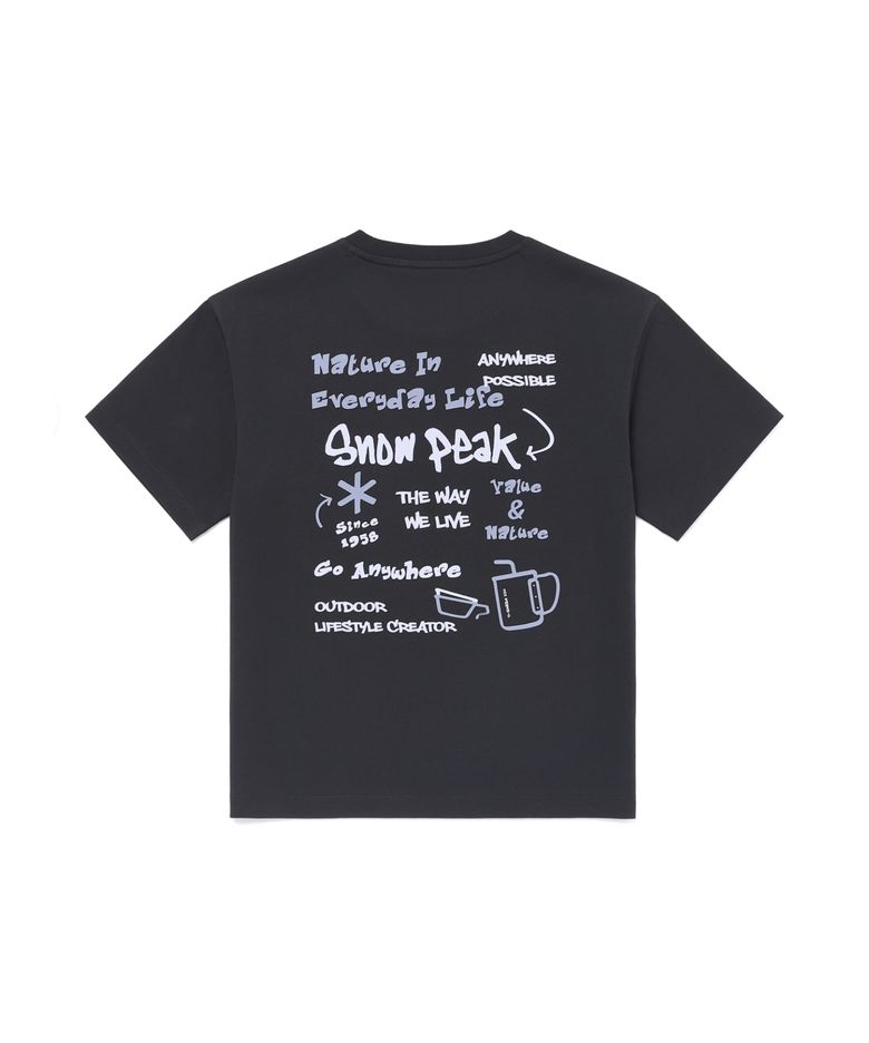 키즈 에어로쿨 두들 그래픽 반팔 티셔츠 (S26MKFTS86) Dark Navy