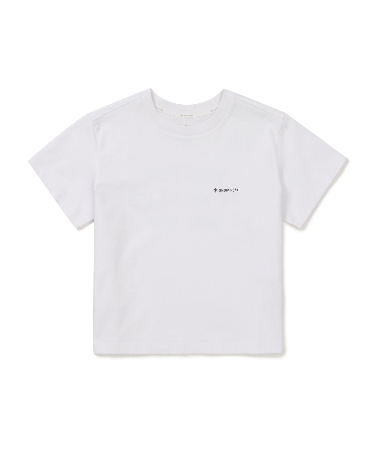 스노우피크 어패럴(SNOWPEAK APPAREL) 에어로쿨 여성 크롭 반팔 티셔츠 (S26MWFTS27) White