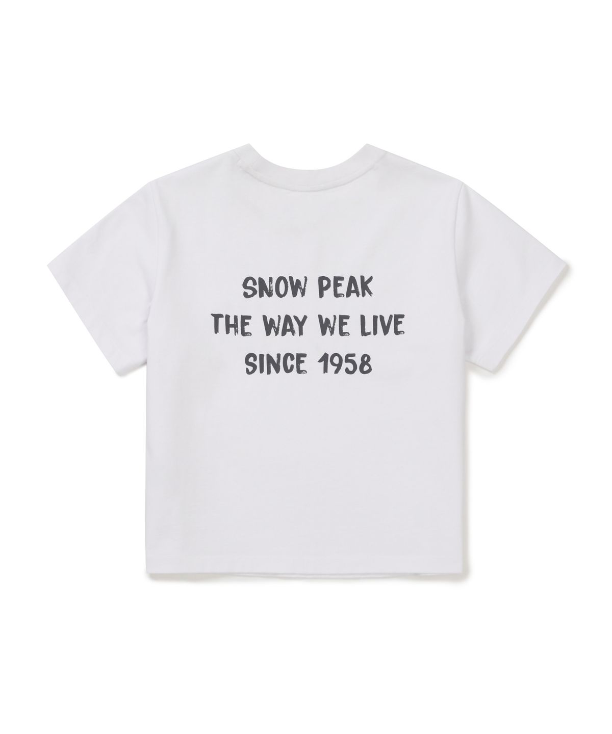 스노우피크 어패럴(SNOWPEAK APPAREL) 에어로쿨 여성 크롭 반팔 티셔츠 (S26MWFTS27) White