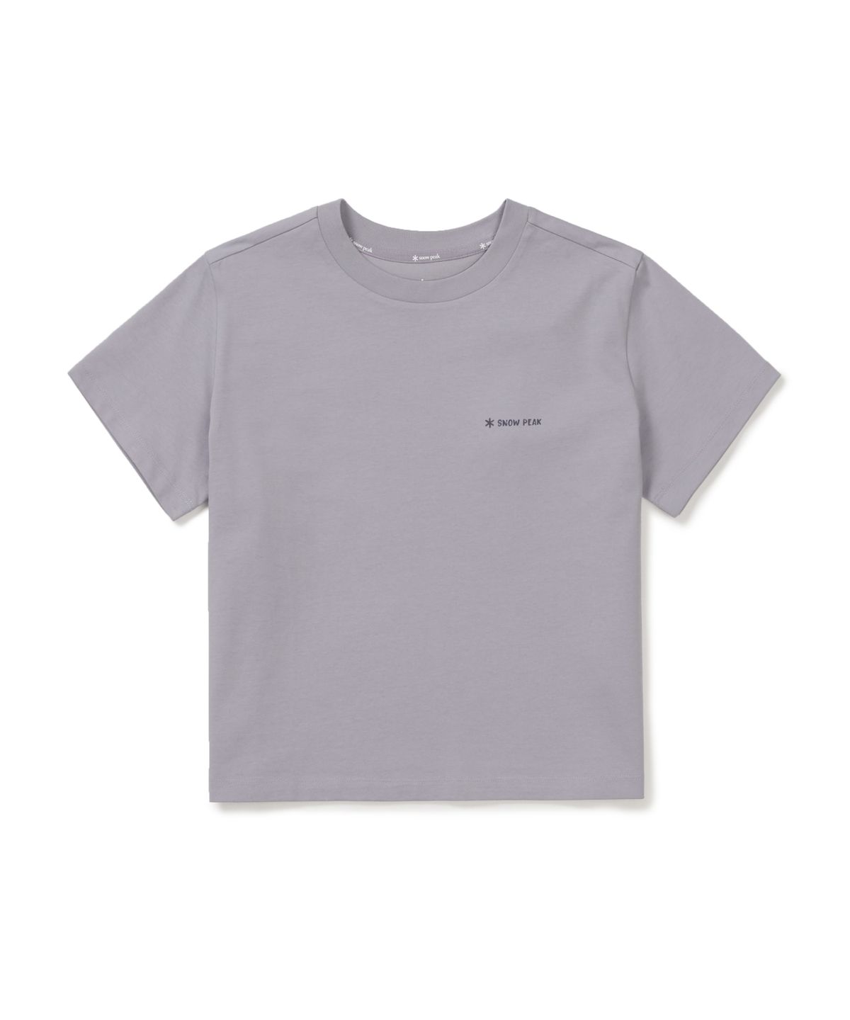 스노우피크 어패럴(SNOWPEAK APPAREL) 에어로쿨 여성 크롭 반팔 티셔츠 (S26MWFTS27) Gray Blue