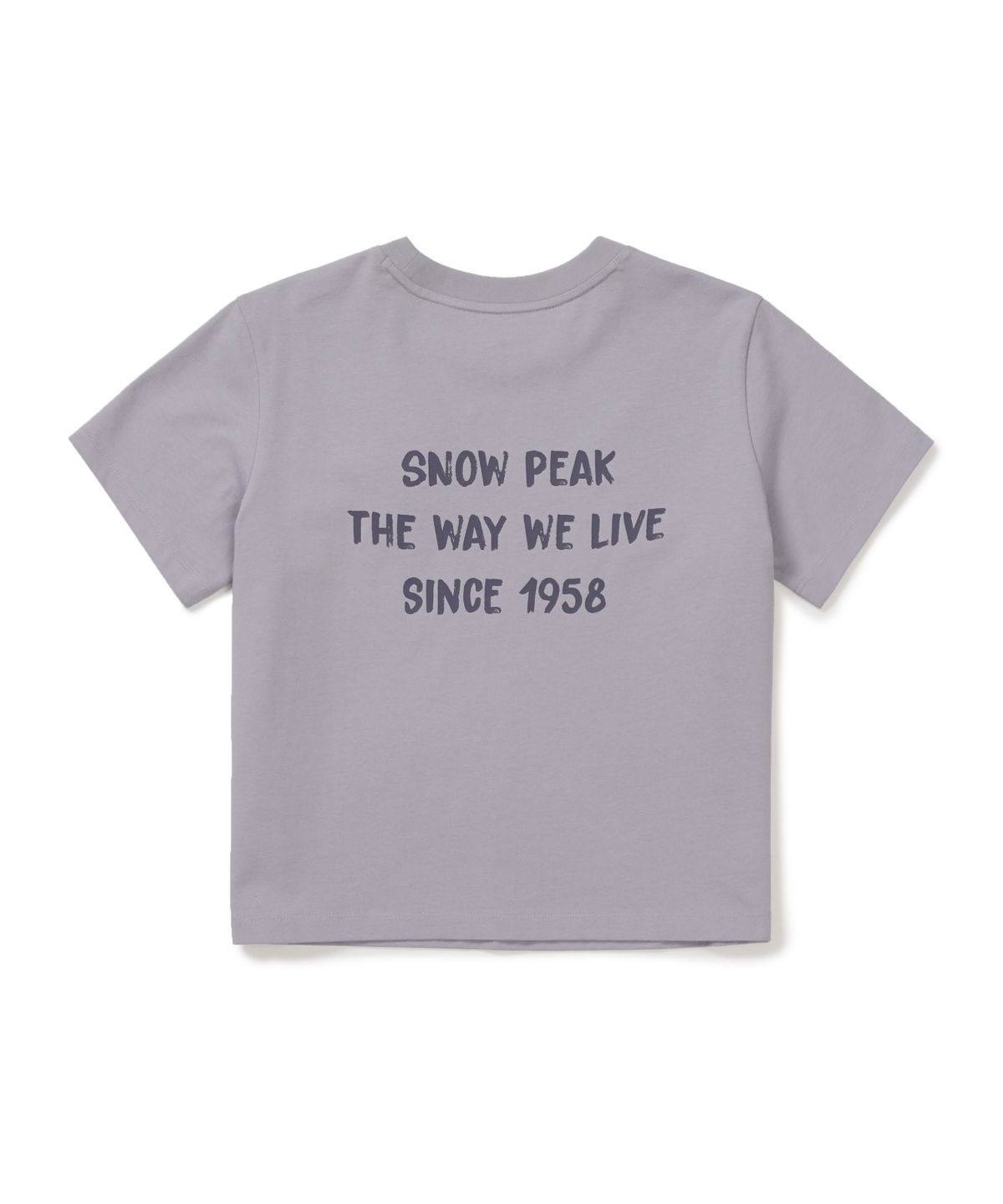 스노우피크 어패럴(SNOWPEAK APPAREL) 에어로쿨 여성 크롭 반팔 티셔츠 (S26MWFTS27) Gray Blue