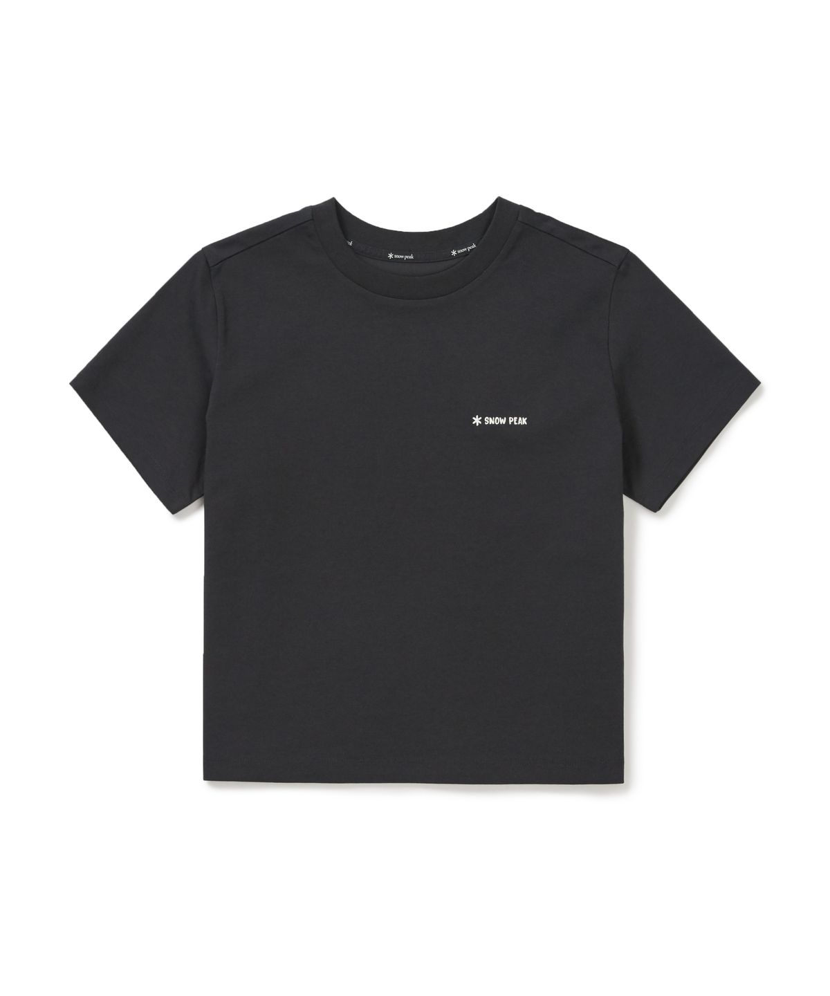 스노우피크 어패럴(SNOWPEAK APPAREL) 에어로쿨 여성 크롭 반팔 티셔츠 (S26MWFTS27) Dark Charcoal