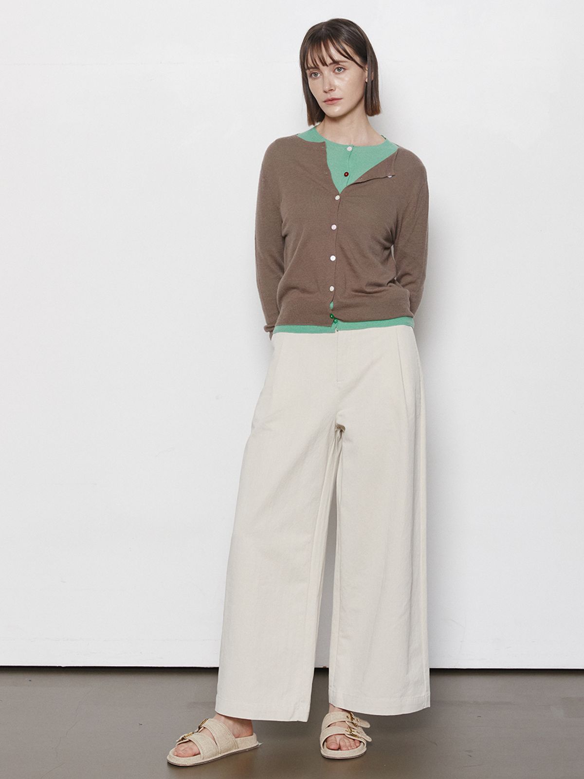 레이허(RAYHER) COTTON LYOCELL TUCK SLACKS[2COLORS]