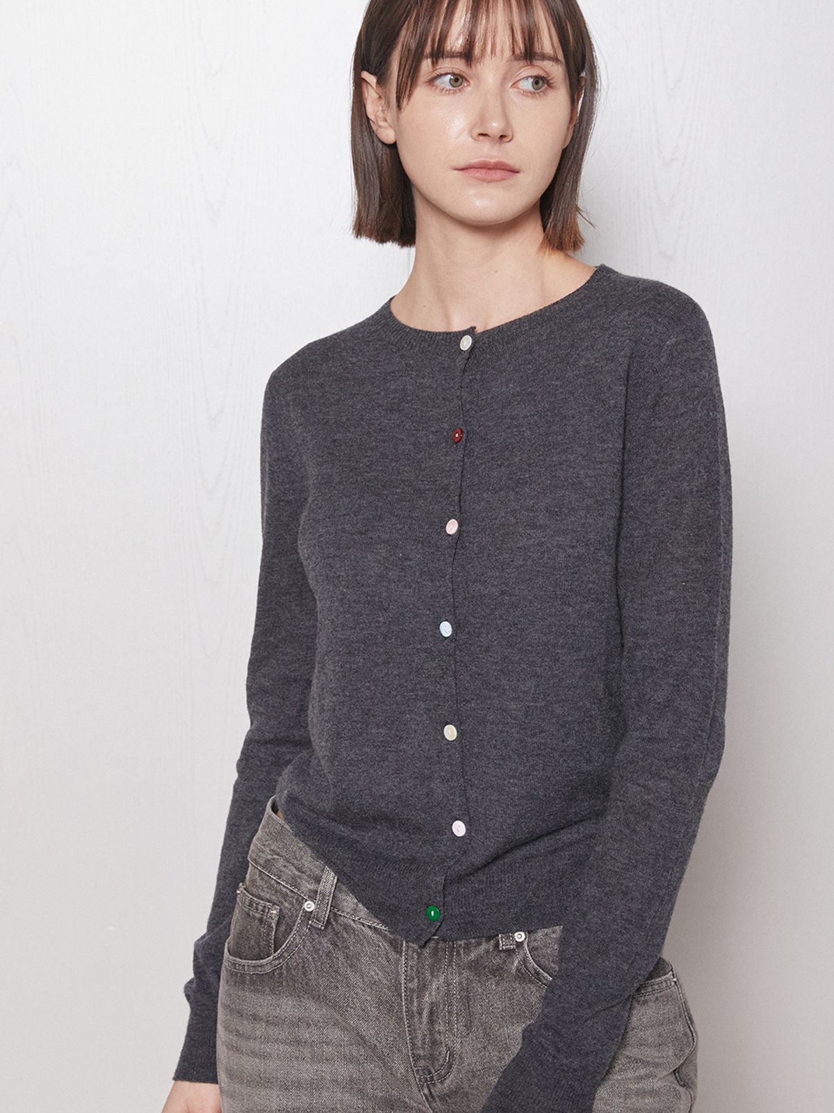 레이허(RAYHER) FINE WOOL WHOLEGARMENT CARDIGAN[7COLORS]