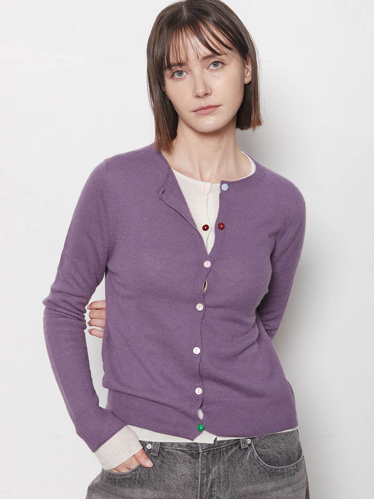 레이허(RAYHER) FINE WOOL WHOLEGARMENT CARDIGAN[7COLORS]