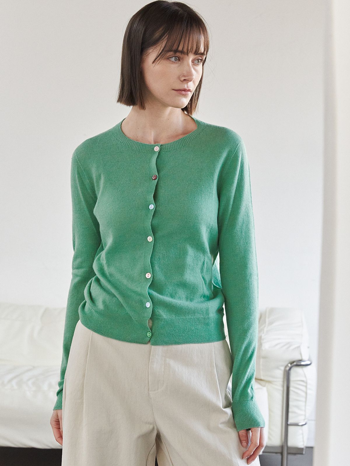 레이허(RAYHER) FINE WOOL WHOLEGARMENT CARDIGAN[7COLORS]