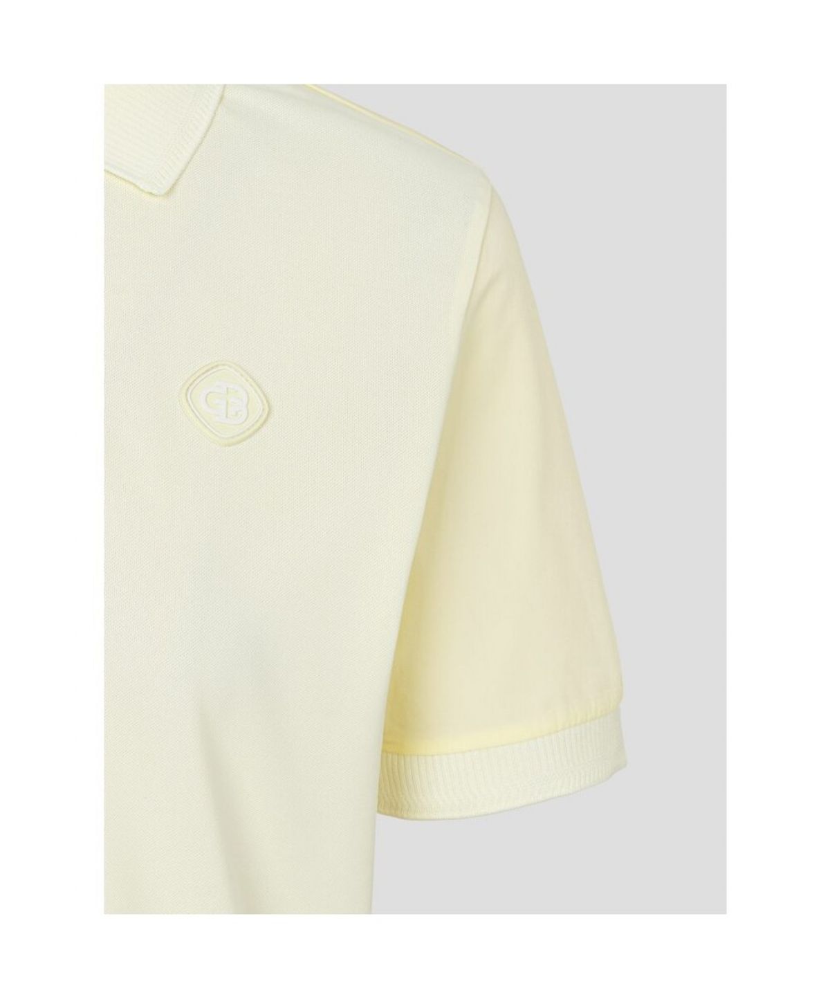 빈폴골프(BEANPOLE GOLF) 여성 로고 타공 칼라 반소매 티셔츠 - 레몬
