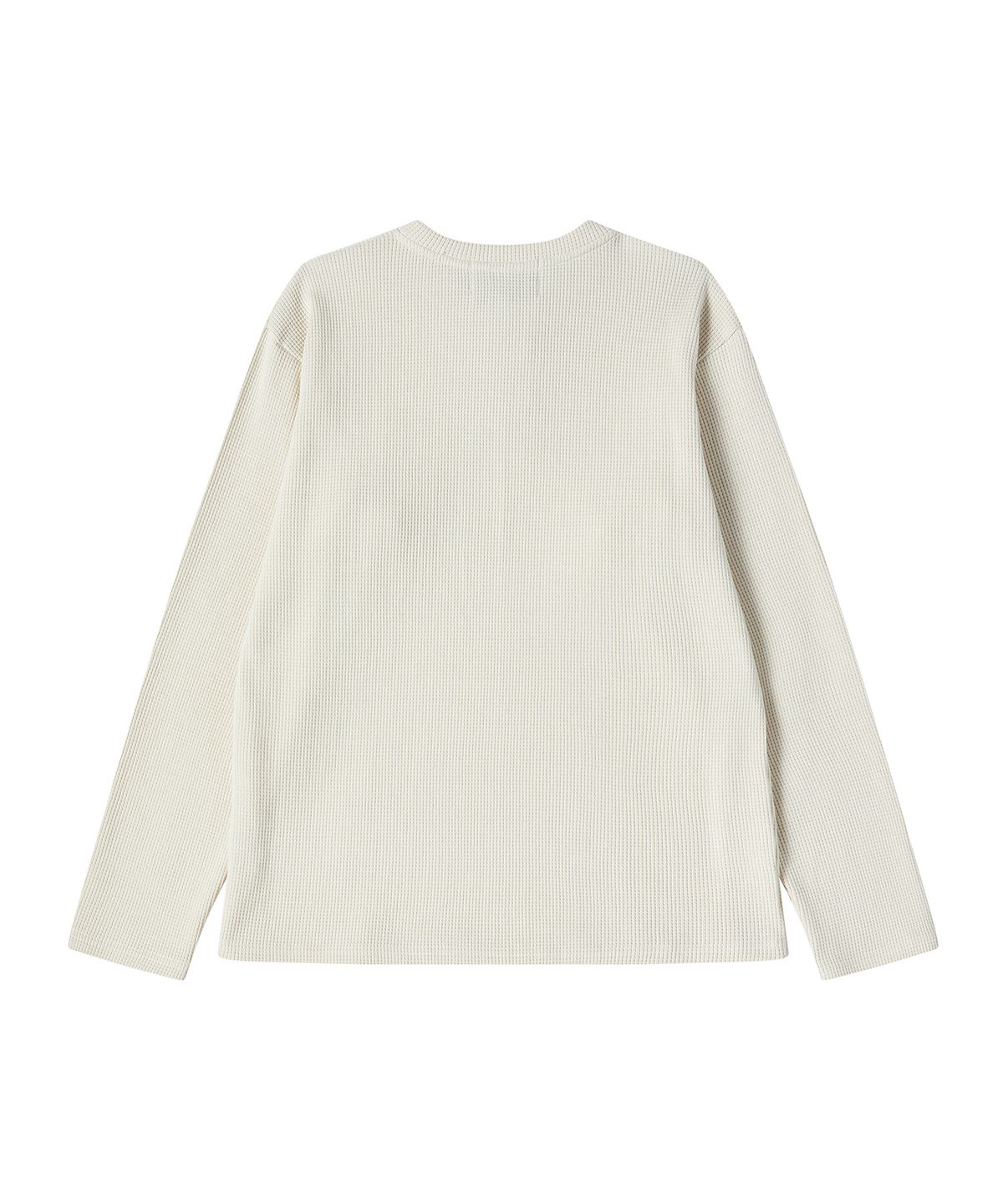 비욘드클로젯(BEYOND CLOSET) [COLLECTION LINE] 헤비 웨이트 와플 헨리넥 티셔츠 크림