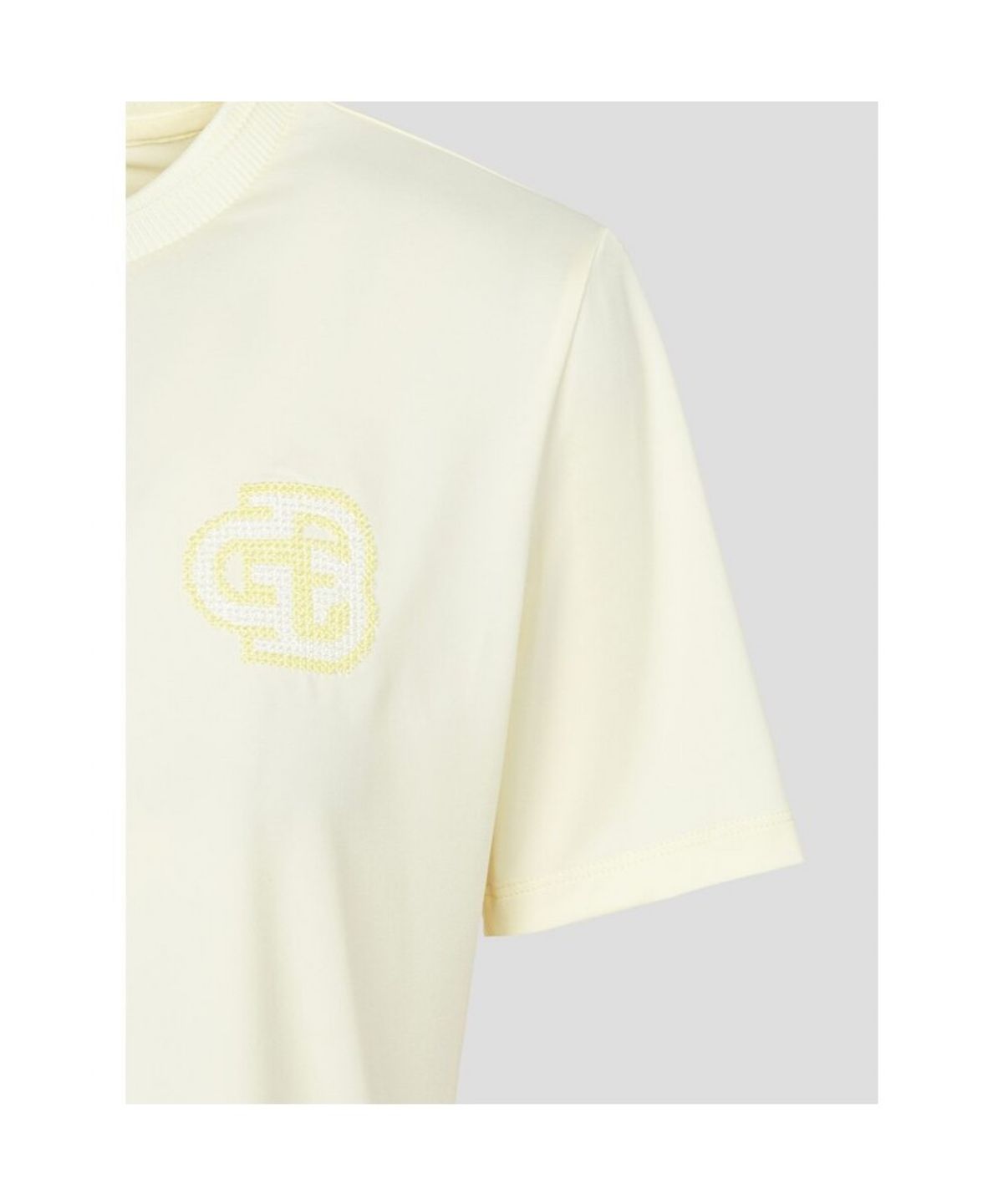 빈폴골프(BEANPOLE GOLF) 여성 원포인트 라운드넥 반소매 티셔츠 - 레몬