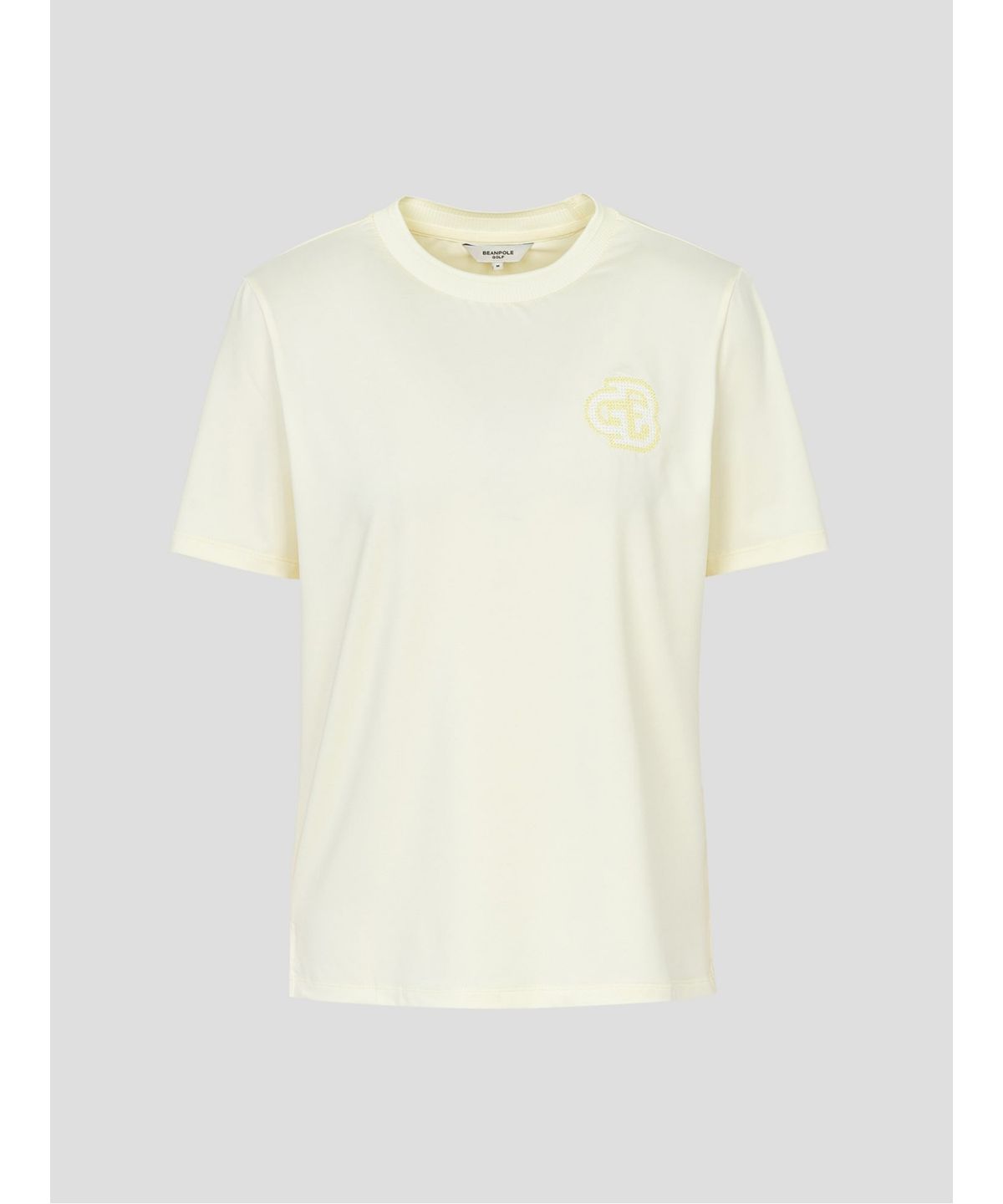 빈폴골프(BEANPOLE GOLF) 여성 원포인트 라운드넥 반소매 티셔츠 - 레몬