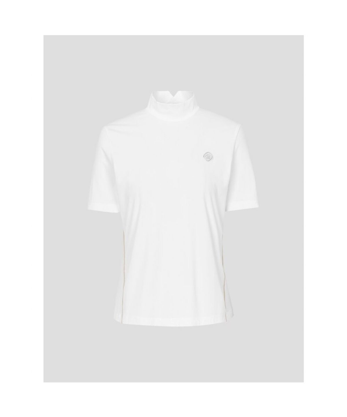빈폴골프(BEANPOLE GOLF) [B_under] 여성 라인 배색 하이넥 반소매 티셔츠 - 화이트