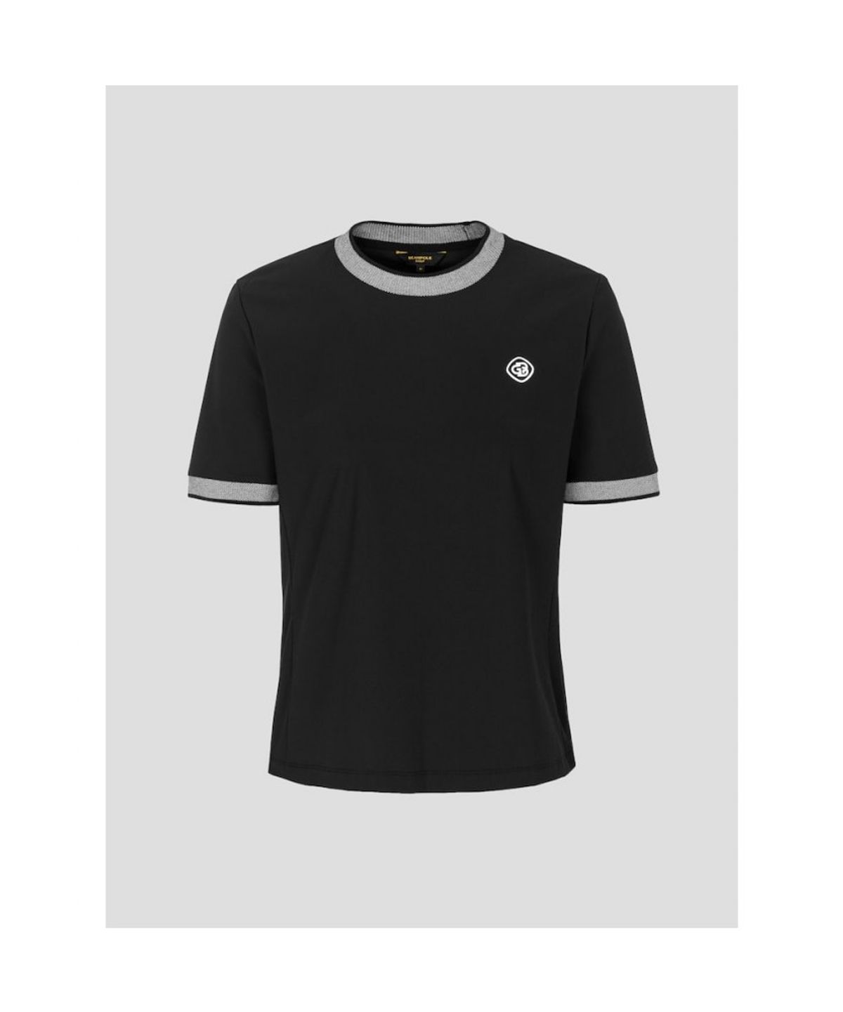 빈폴골프(BEANPOLE GOLF) [B_under] 여성 자카드 모크넥 반소매 티셔츠 - 블랙