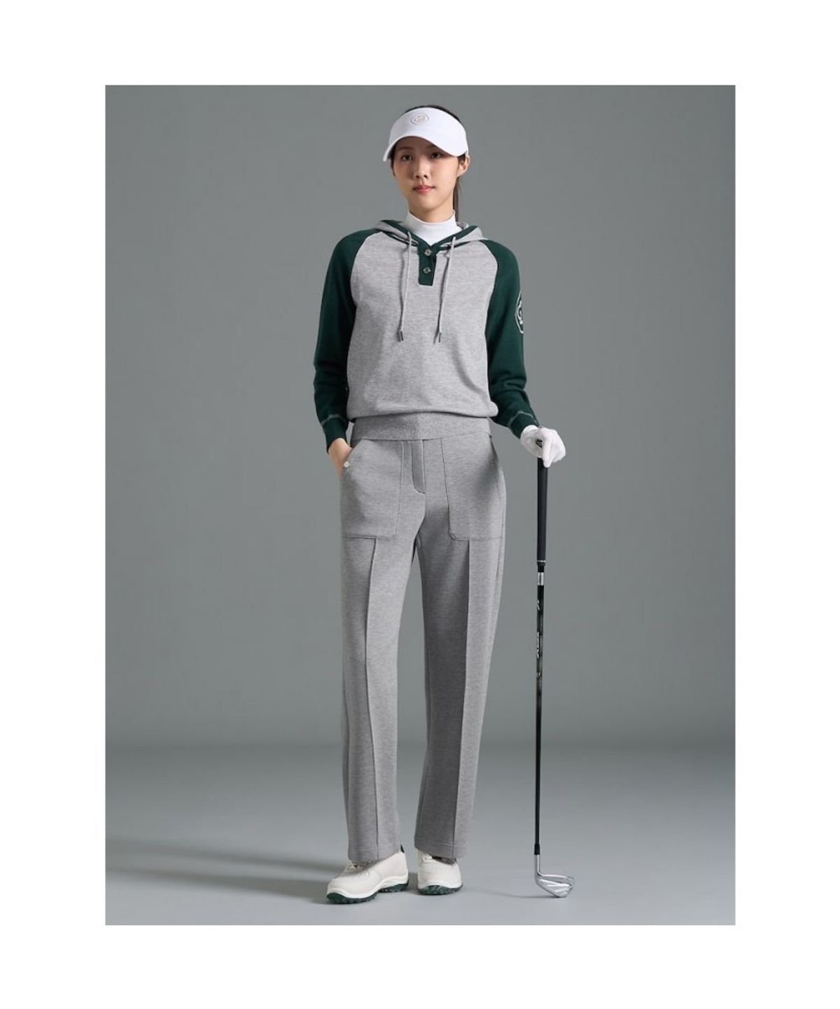 빈폴골프(BEANPOLE GOLF) 여성 후드 긴소매 풀오버 - 그린