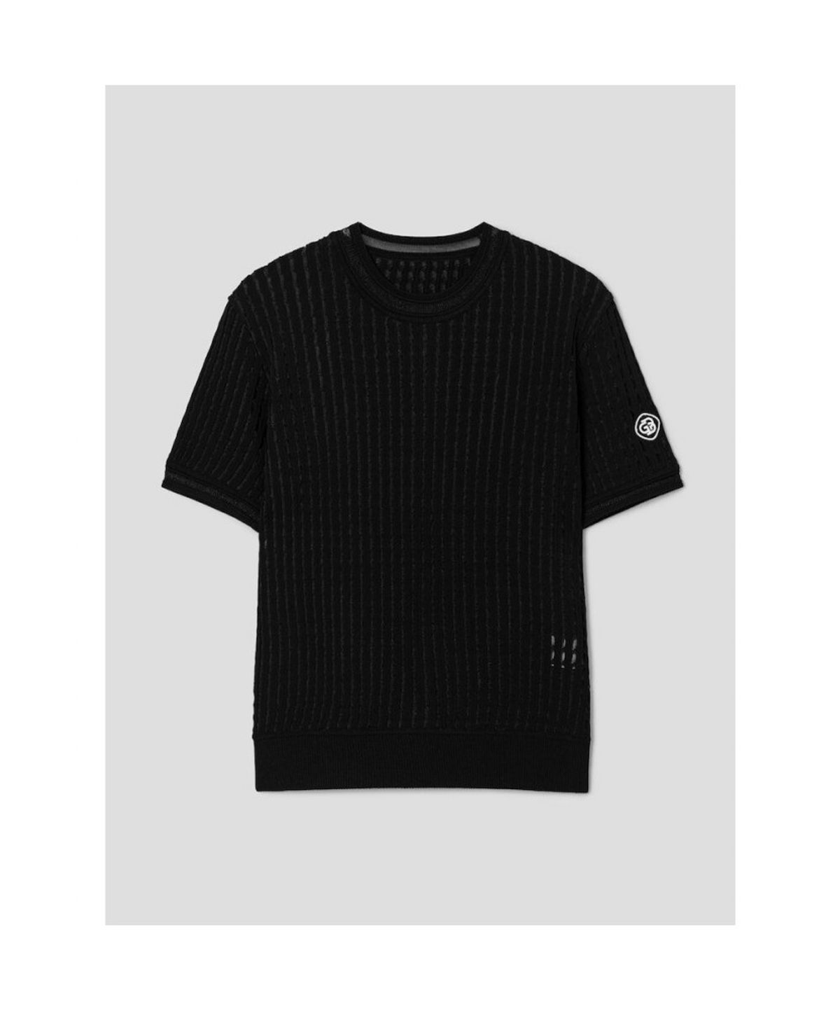 빈폴골프(BEANPOLE GOLF) 여성 변형 케이블 반소매 풀오버 - 블랙