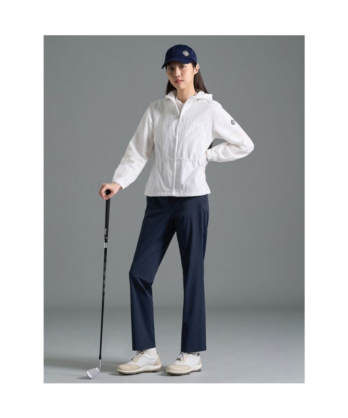 빈폴골프(BEANPOLE GOLF) 여성 후드 사파리 안감 점퍼 - 화이트