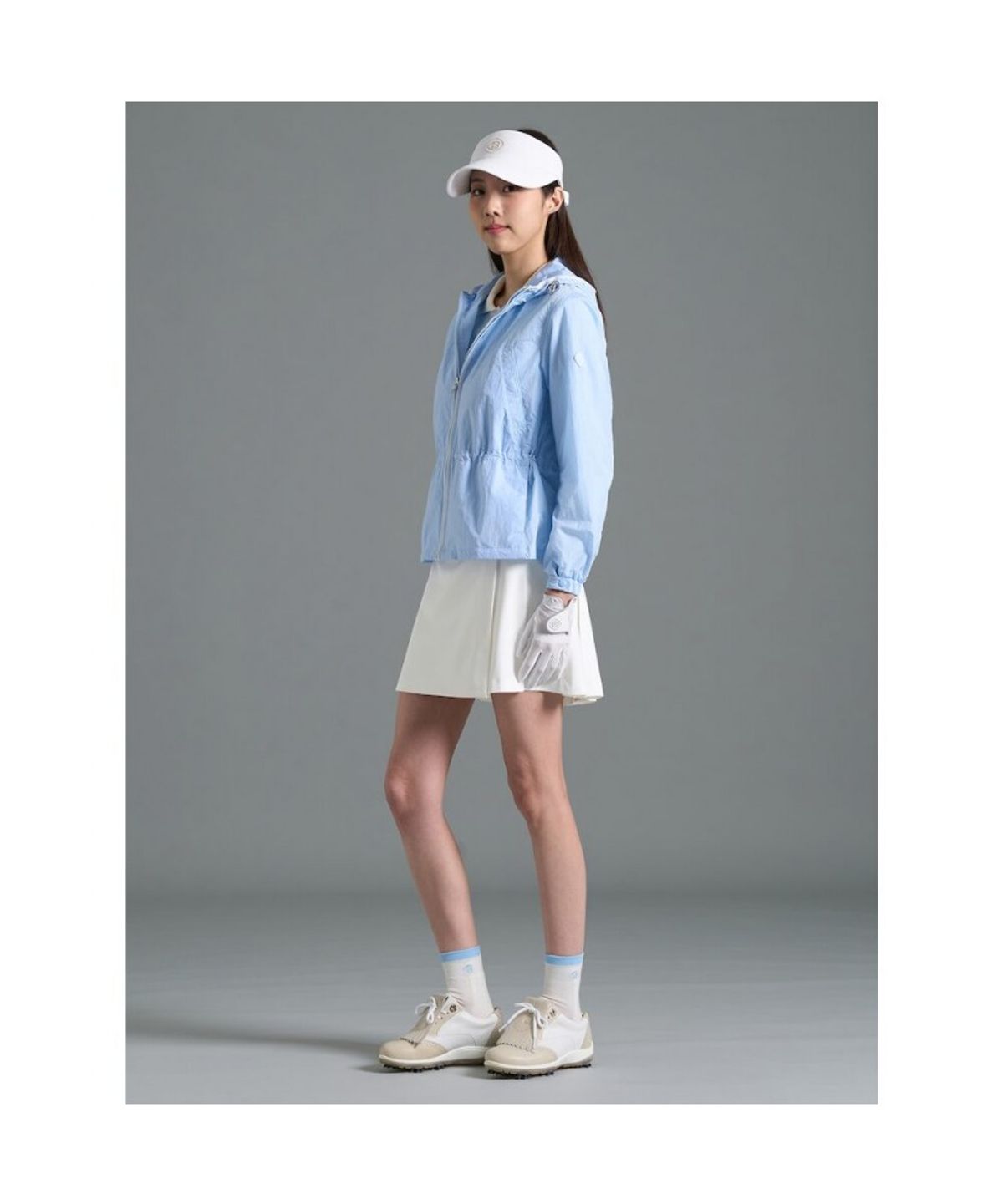 빈폴골프(BEANPOLE GOLF) 여성 후드 사파리 안감 점퍼 - 스카이 블루