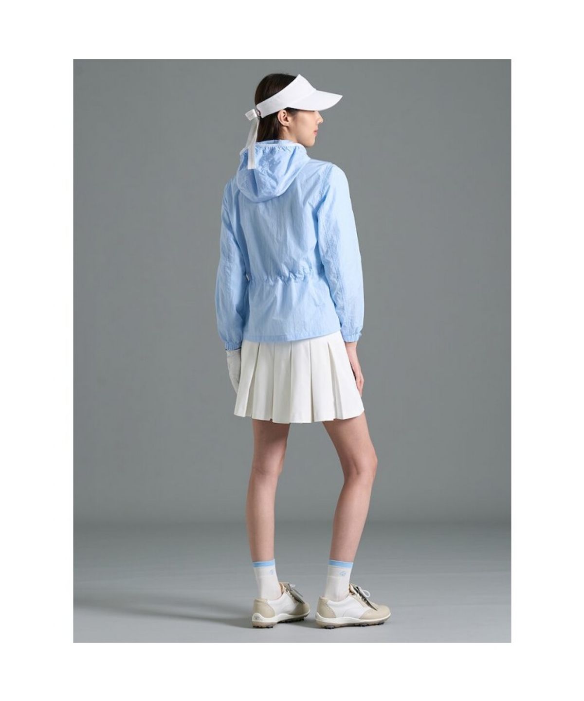 빈폴골프(BEANPOLE GOLF) 여성 후드 사파리 안감 점퍼 - 스카이 블루