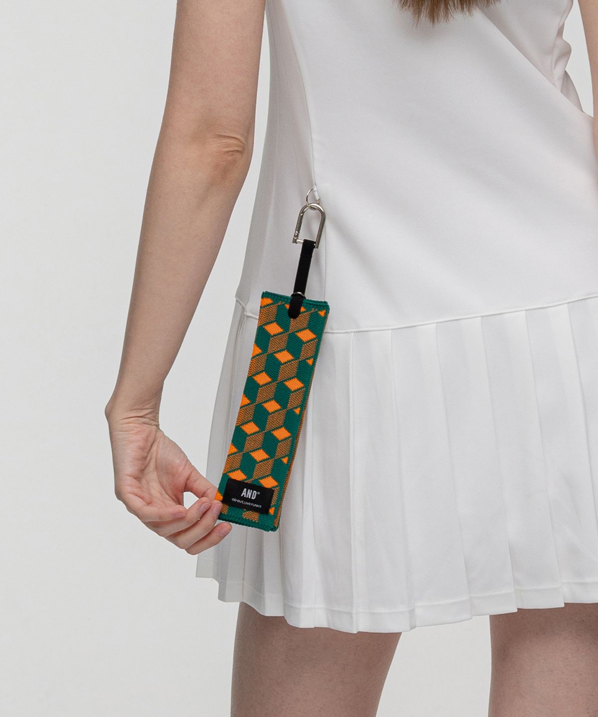 앤드 골프(AND GOLF) Pleats Ball Towel Cube Green