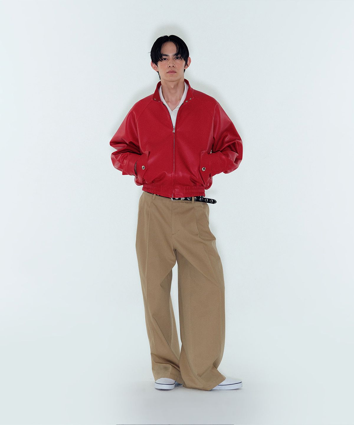 노이스(NOICE) COTTON TAILORED STRAIGHT PANTS - BEIGE