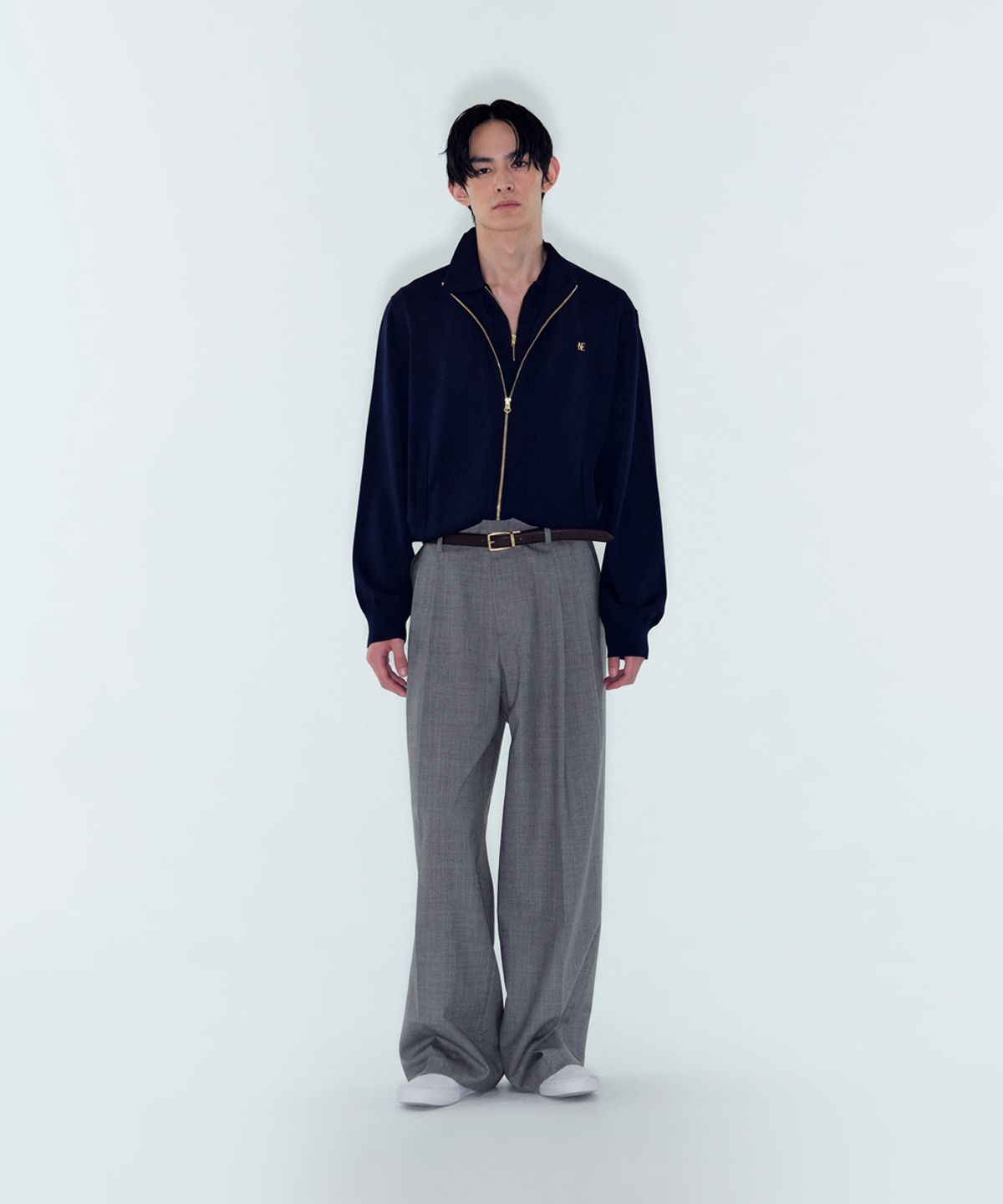 노이스(NOICE) VERANO WOOL TAILORED STRAIGHT PANTS - GRAY